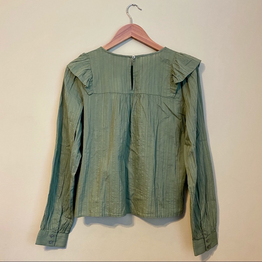 Loft | Ruffle Cropped Blouse - Picture 5 of 6